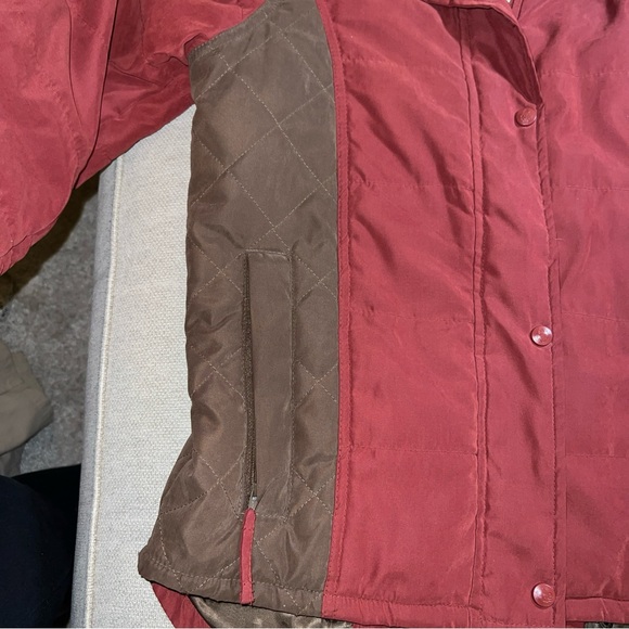 Outback Trading Co Western / Ranch Coat  Womens Small Red/ Brown Zip Up Snap - Picture 7 of 14